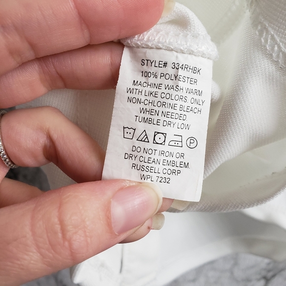 💕 Russell Athletic White Jersey Youth Size Medium - Picture 10 of 11